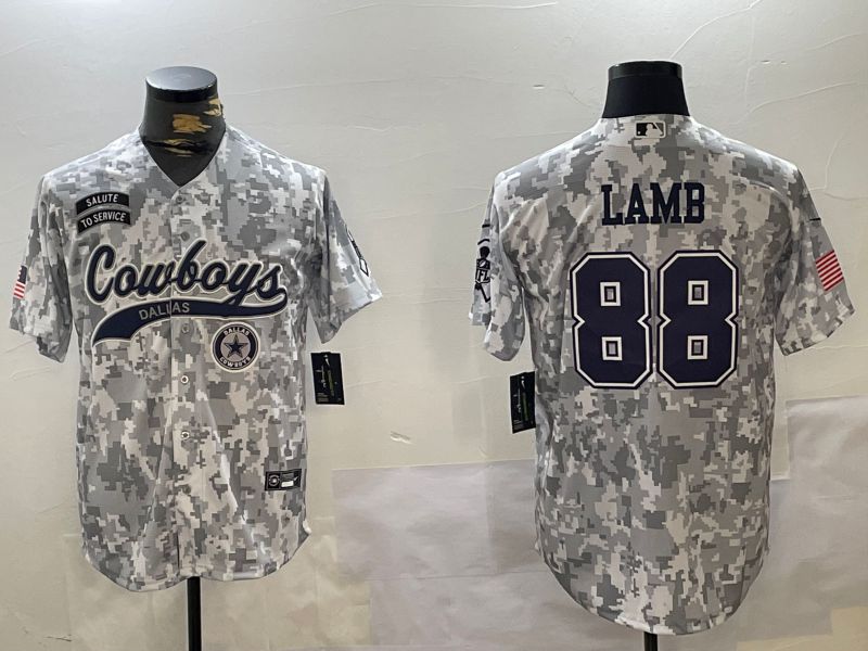 Men Dallas Cowboys #88 Lamb Nike Arctic Camo 2024 Salute to Service Limited NFL Jersey style 5->dallas cowboys->NFL Jersey